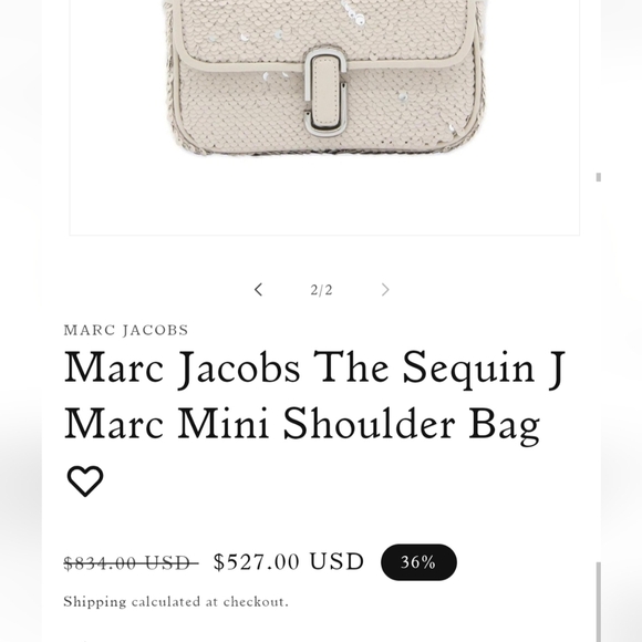 MARC JACOBS The SHOULDER BAG -  Sequin J Embellished - Picture 6 of 16